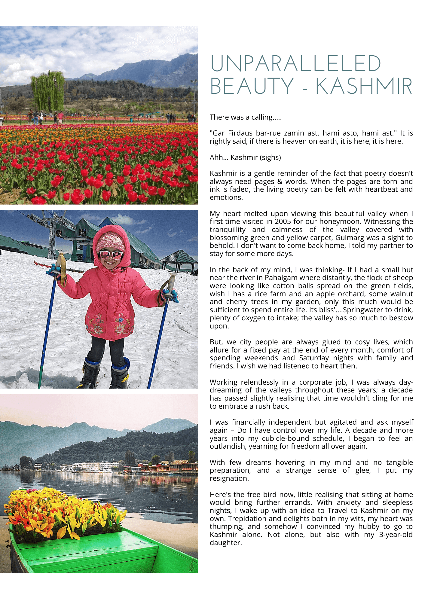 Unparalleled Beauty - Kashmir Page - 1